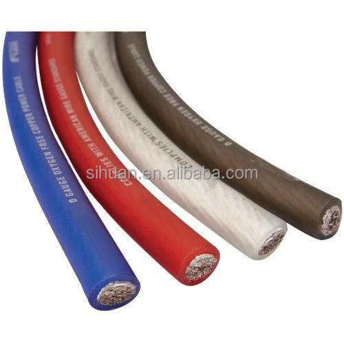 PVC Jacket 4 AWG OFC Car Audio Power Wire in Any Color Full U.S. Specification CEA-2015 Compliant