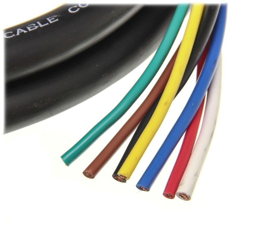 100% Copper Inner Conductor Trailer Light Wire For Trailer Light Cable 7 Colors Cores