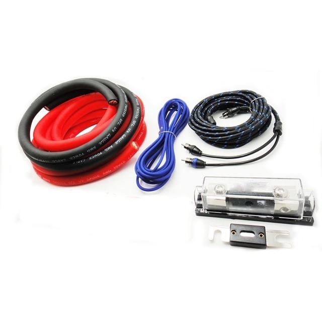 Automotive Wire Kit with Insulated 4 Gauge Car Audio Cable and CCA or OFC Conductor
