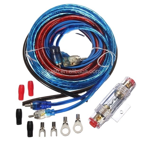 Customizable Cable Color CCA 4 Gauge Car Audio Cable Kit for Power Amplification Low Voltage