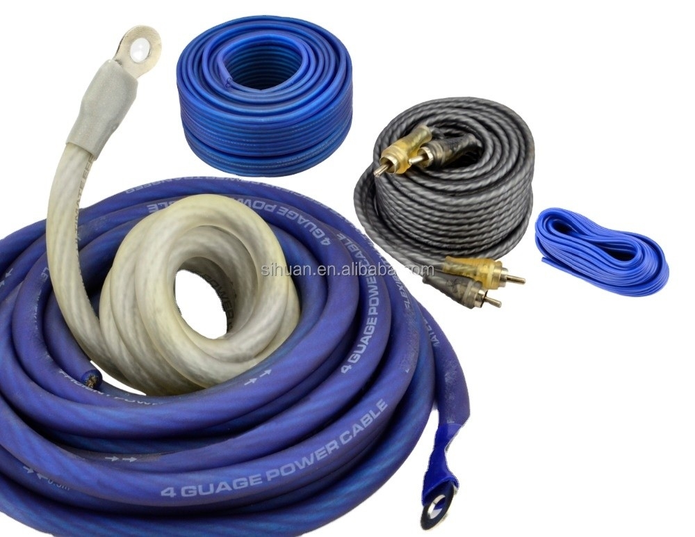 2 gauge Insulated Car Stereo Amp Cable Installation Kit With PVC Insulation Material