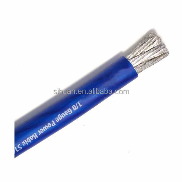 0.4-10 Gauge Copper Conductor PVC Jacket Car Audio Power Cable for Electric Vehicles