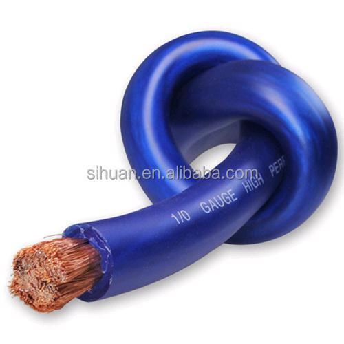 Flexible PVC Jacket Power Cable Super Flexible Any Color 1/0 AWG for Car Audio Battery
